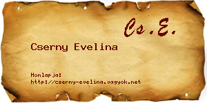 Cserny Evelina névjegykártya